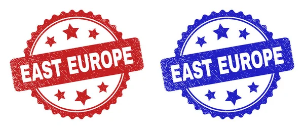 EAST EUROPE Rosette Wasserzeichen mit Grunge Oberfläche — Stockvektor