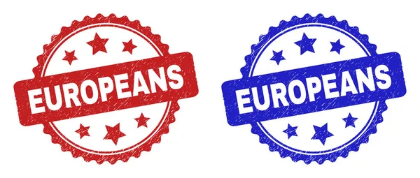 EUROPEANS Rosette filigranes avec style caoutchouc — Image vectorielle