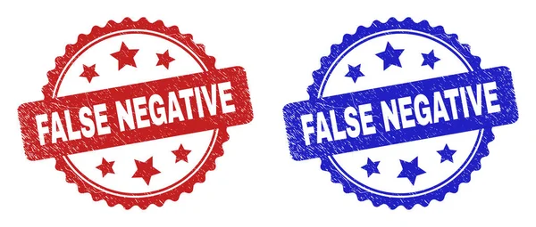 스크래치 스타일을 사용하는 FALSE NEGATIVE Rosette Watermarks — 스톡 벡터