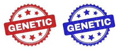 GENETIC Rosette Grunged Doku Mühürleri