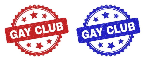 GAY CLUB Rosette Seals with Corroded Style — стоковий вектор