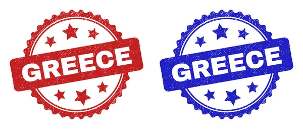 Selos de Roseta GRÉCIA usando estilo corrolado — Vetor de Stock