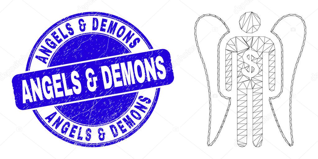 Blue Scratched Angels AND Demons Seal and Web Mesh Angel Investor