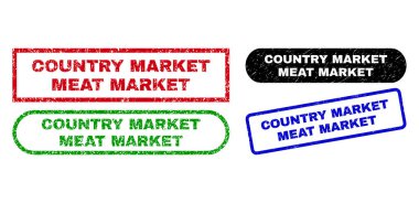 Ülke Marketi Et Marketi Dikdörtgen Filigranı Aşınmış Doku Kullanımı