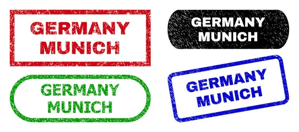 GERMANIA MUNICH Rettangolo filigrane utilizzando lo stile corrotto — Vettoriale Stock