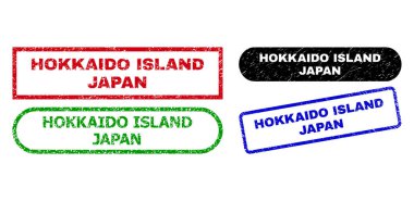HOKKAIDO ADASI JAPAN Dikdörtgen Mühürleri Tehlike Dokusunu Kullanıyor