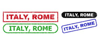 Kauçuk Biçimli İTALYA, ROME Dikdörtgen Mühürleri