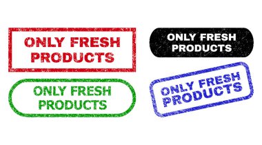 Kauçuk Biçimli Sadece FRESH Ürünler Dikdörtgen Filigranı