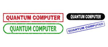 QuANTUM COMPUTER Dikdörtgen Damga Mühürleri Tehlike Biçimi