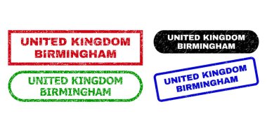 Birleştirilmiş KINGDOM KIRMINGHAM Dikdörtgen Mühürleri Aşınmış Dokuyla