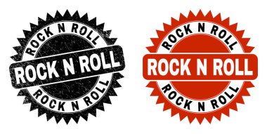 Kirli Biçimli ROCK N ROLL Siyah Rosette Mührü