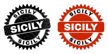 SICILY Kauçuk Biçimli Siyah Gül Damgası