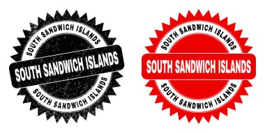 GÜNEY SANDWICH Adaları Çürümüş Yüzeyli Siyah Rosette Damgası