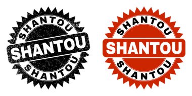 SHANTOU Siyah Rosette Pullu Aşınmış Yüzey