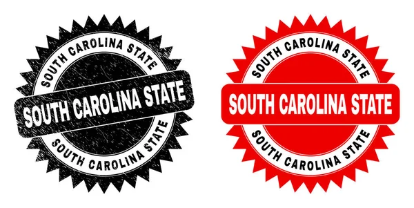 SOUTH CAROLINA STATE Black Rosette Seal com estilo corroído —  Vetores de Stock