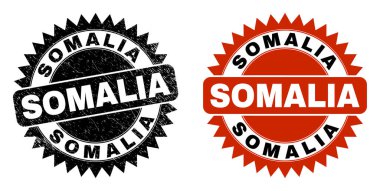 SOMALYA Siyah Rosette Filigranı Çizik Doku