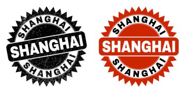 Kirli Biçimli ŞANGHAI Siyah Gül Damgası