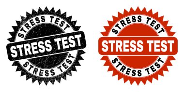 STRESS TEST Grunged Style ile Siyah Rosette Filigranı