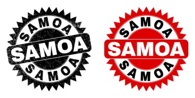 Grunged Style ile SAMOA Black Rosette Mührü