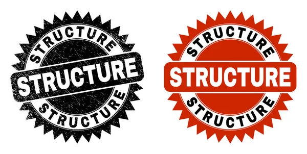 STRUCTURE Joint de rosette noir avec style de détresse — Image vectorielle