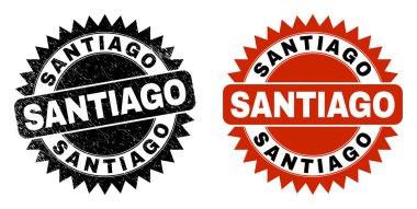SANTIAGO Kederli Siyah Rosette Damgası