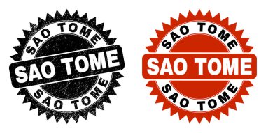 Çürümüş yüzeyi olan SAO TOME Black Rosette Mührü