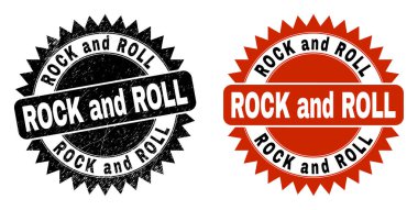 ROCK VE ROLL Black Rosette Damga Mührü Grunge Biçimi