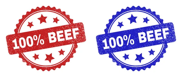 Розетки 100% BEEF с царапиной поверхностью — стоковый вектор