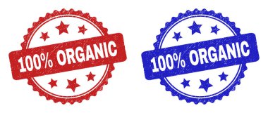 Çizik Biçimli% 100 ORGANIC Rosette Damga Mührü