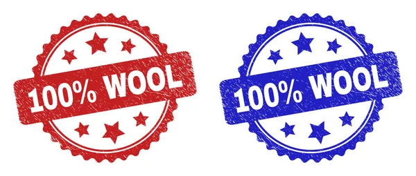 100% WOOL Rosette Selos Usando Textura Imlimpa — Vetor de Stock