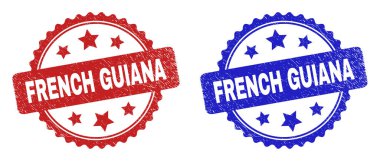FRANH GUIANA Rosette Damga Mührü Grunge Dokusunu Kullanıyor