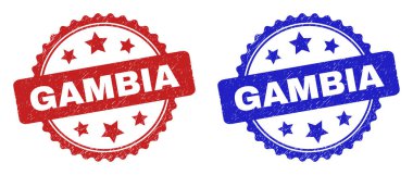 GAMBIA Rosette Seals Using Grunged Surface