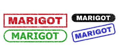 MARIGOT Rectangle Stamps with Corroded Surface