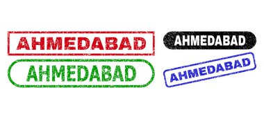 AHMEDABAD Rectangle Watermarks Using Grunge Surface