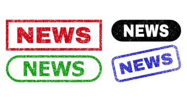 NEWS Rectangle Stamps with Corroded Surface