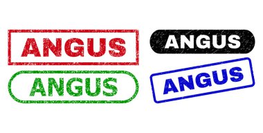 ANGUS Rectangle Stamp Seals with Corroded Style