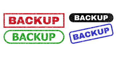 BACKUP Rectangle Seals with Grunge Style