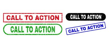 CALL TO ACTION Rectangle Seals Using Scratched Style