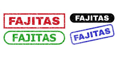 FAJITAS Dikdörtgen Damgaları Grunged Surface Kullanılıyor