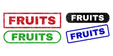 Kirli dokuyu kullanarak Meyve Dikdörtgeni Mühürleri