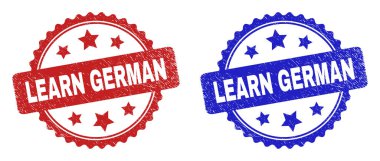 LeARN ALMAN Rosette mühürler Grunge Surface kullanarak