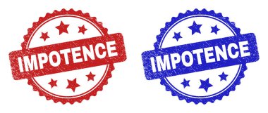 Grunged Surface Kullanılarak İmPOTENCE Rosette Damga Mührü