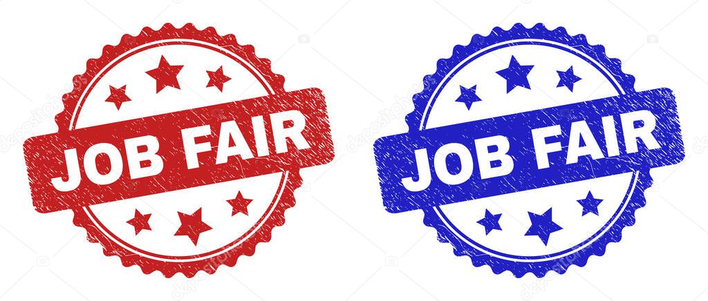 JOB FAIR Rosette Stamps Using Unclean Style
