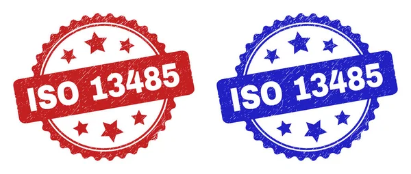 ISO 13485使用腐烂纹理的玫瑰印章 — 图库矢量图片