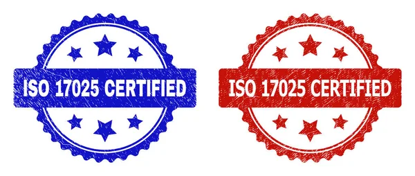ISO 17025 CERTIFIED Rosette Seals Using Corroded Style — Stock Vector