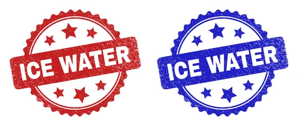 ICE WATER Rosette Watermark dengan permukaan yang tidak bersih - Stok Vektor