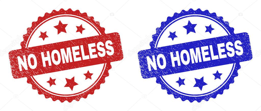 NO HOMELESS Rosette Stamps Using Unclean Style