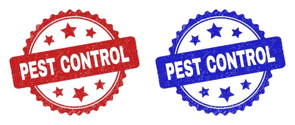 Marcas de água PEST CONTROL Rosette usando superfície imunda — Vetor de Stock