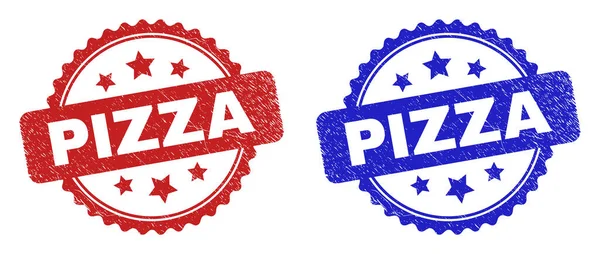 PIZZA罗斯特橡皮图章 — 图库矢量图片