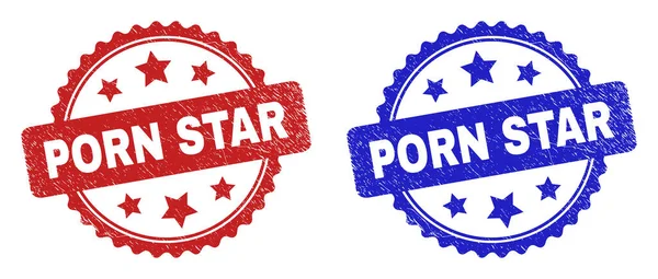 PORN STAR Rosette Watermerken met behulp van Nood Oppervlak — Stockvector